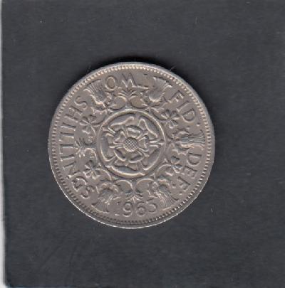 Beschrijving: 2 Shillings  ELIZABETH II